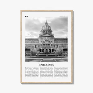 Print Harrisburg, Pennsylvania: zwart-witfotografie, muurkunst VS