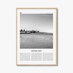 Kitsilano Print Black and White, Kitsilano Wall Art, Kitsilano Poster, Kitsilano Photo, Kitsilano Décor, Kitsilano Map, Vancouver, Canada