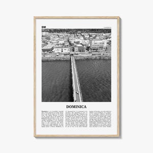 Dominica Print Black and White, Dominica Wall Art, Dominica Poster, Dominica Photo, Dominica Wall Decor, Country Print, Roseau, Caribbean