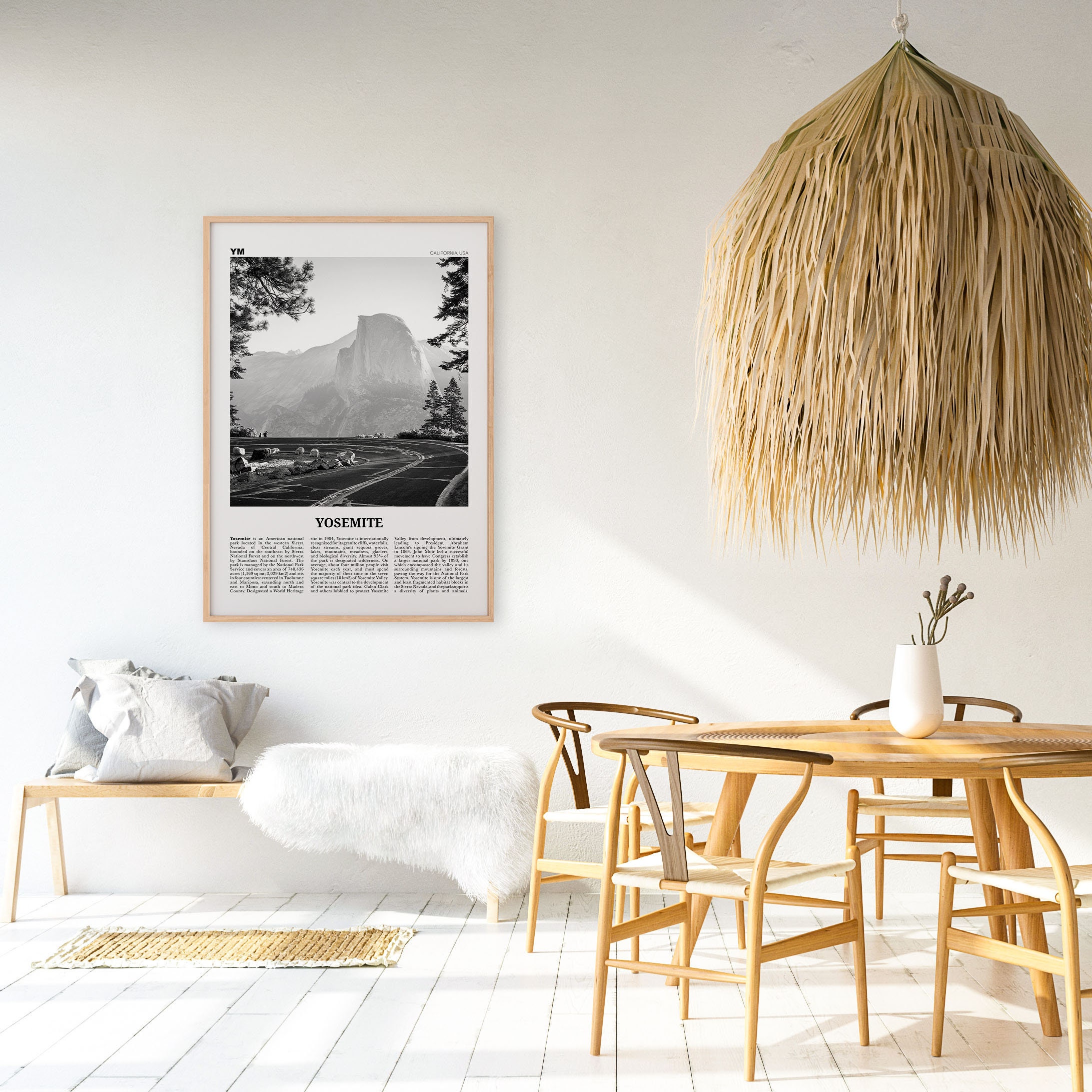 Yosemite Print Black and White Yosemite Wall Art Yosemite | Etsy