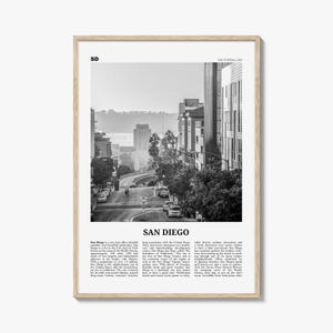 San Diego Print schwarz und weiß Nr. 5, San Diego Wandkunst, San Diego Poster, Surf Poster Druck, Kalifornien, USA, Vereinigte Staaten