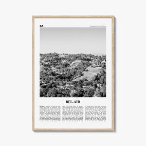 Bel Air Print Black and White, Bel-Air Wall Art, Bel-Air Poster, Bel-Air Photo, Bel-Air Wall Décor, Bel-Air Map, Los Angeles, California