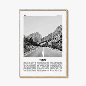 Texas Print Black and White No 1, Texas Wall Art, Texas Poster, Texas Photo, Texas Wall Decor, USA, United States, North America