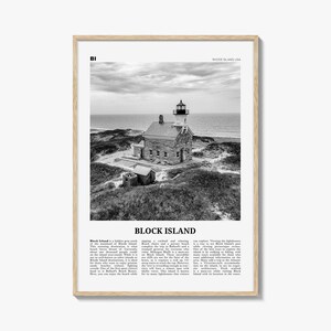 Block Island Print Schwarzweiß, Block Island Wandkunst, Block Island Poster, Block Island Foto, Block Island Dekor, Rhode Island, USA