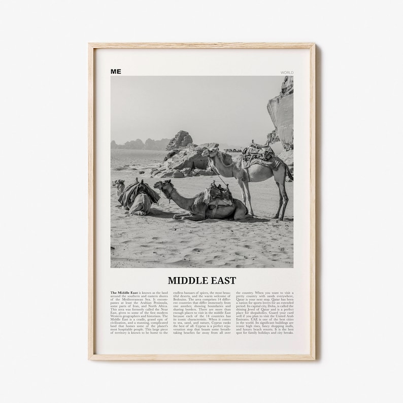 Middle East Print Black and White Middle East Wall Art Etsy