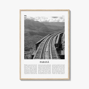 Parana Print Black and White, Paraná Wall Art, Paraná Poster, Paraná Photo, Paraná Wall Décor, Paraná Map, Brazil