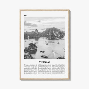Vietnam Stampa in bianco e nero n. 1, Arte della parete del Vietnam, Poster del Vietnam, Foto del Vietnam, Decorazione della parete del Vietnam, Việt Nam, Ho Chi Minh, Hanoi, Asia
