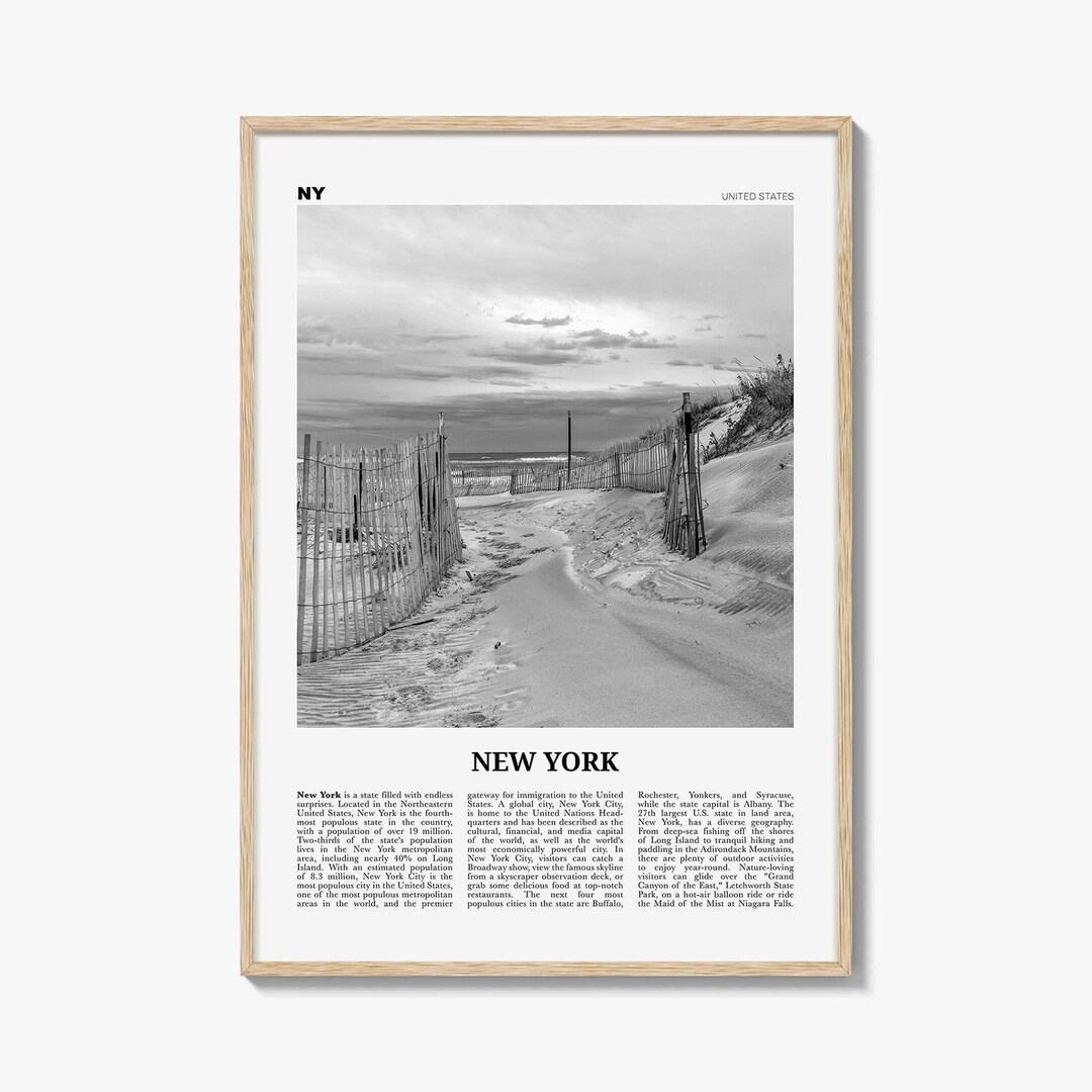 New York Poster Print Black and White, United States Travel Wall Art ...