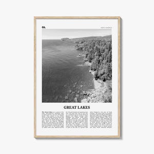 Impressão dos Grandes Lagos em preto e branco, arte de parede dos Grandes Lagos, pôster dos Grandes Lagos, foto dos Grandes Lagos, decoração de parede dos Grandes Lagos, mapa dos Grandes Lagos
