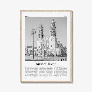 Aguascalientes Print Black and White, Aguascalientes Wall Art, Aguascalientes Poster, Aguascalientes Photo, Aguascalientes Décor, Mexico