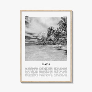 Samoa Print Black and White, Samoa Wall Art, Samoa Poster, Samoa Photo, Samoa Wall Decor, Country Art Print
