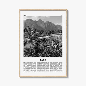 Laos Print Black and White No 2, Laos Wall Art, Laos Poster, Laos Photo, Laos Wall Decor, Lāo, Lao People&#39;s, Vientiane, Asia