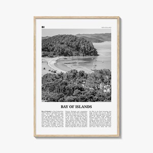 Bay of Islands Poster Schwarzweiß, Bay of Islands Wandkunst, Bay of Islands Poster, Bay of Islands Foto, Neuseeland