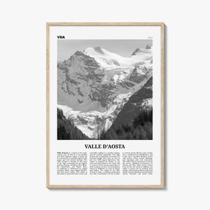 Valle d’Aosta Druck Schwarzweiß, Valle d’Aosta Kunst, Valle d’Aosta Poster, Valle d’Aosta Foto, Valle d’Aosta Dekor, Valle d’Aosta Karte