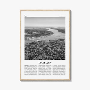 Louisiana Print Black and White No 2, Louisiana Wall Art, Louisiana Poster, Louisiana Photo, Louisiana Wall Décor, Louisiana Map