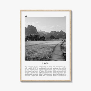 Stampa Laos in bianco e nero n. 3, Arte murale Laos, Poster Laos, Foto Laos, Decorazione murale Laos, Laos, Popolo Lao, Vientiane, Asia