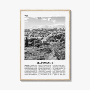 Yellowknife Print Black and White, Yellowknife Wall Art, Yellowknife Poster, Yellowknife Photo, Canada, Northwest Territories