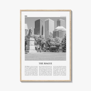 The Hague Print Black and White, The Hague Wall Art, The Hague Poster, The Hague Photo, Netherlands, Nederland, Den Haag, Holland, Europe