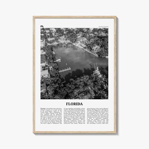 Florida print zwart-wit nr. 4, Florida Wall Art, Florida poster, Florida Photo, Florida Wall Decor, Verenigde Staten, Verenigde Staten, Noord-Amerika