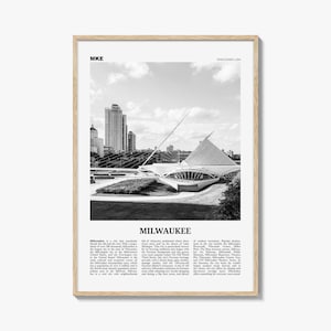 Milwaukee Print Black and White No 1, Milwaukee Wall Art, Milwaukee Poster, Milwaukee Photo, Wisconsin, USA, United States, North America
