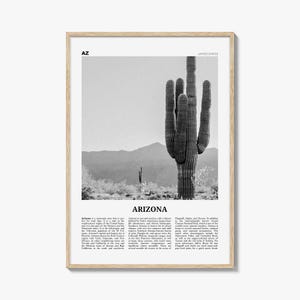 Impresión en blanco y negro n.° 1 de Arizona, arte mural de Arizona, póster de Arizona, foto de Arizona, decoración de pared de Arizona, EE. UU., Norteamérica
