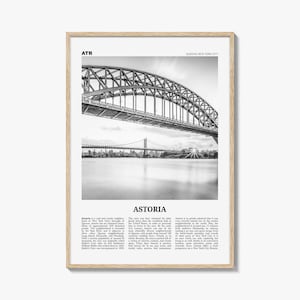 Astoria Print Black and White New York, Astoria Wall Art, Astoria Poster, Astoria Photo, Astoria Decor, New York, United States