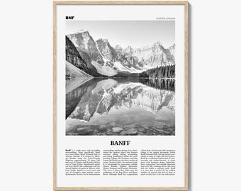 Banff Print Black and White No 1, Banff Wall Art, Banff Poster, Banff Photo, Banff Decor, Alberta, Canada, Jasper Canadian Rockies