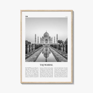 Taj Mahal Print Black and White, Taj Mahal Wall Art, Taj Mahal Poster, Taj Mahal Photo, Taj Mahal Wall Décor, Taj Mahal Map, India