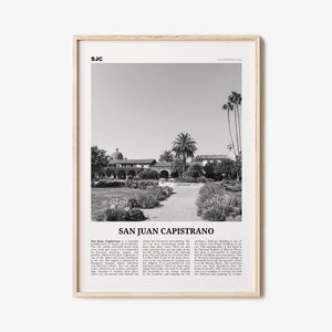 San Juan Capistrano Print Black and White, San Juan Capistrano Wall Art, San Juan Capistrano Poster, San Juan Capistrano Photo, California