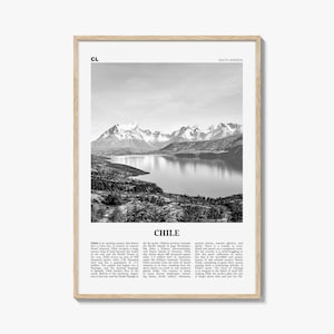 Chile Print Black and White No 1, Chile Wall Art, Chile Poster, Chile Photo, Chile Wall Decor, Country Art Print, Santiago, America