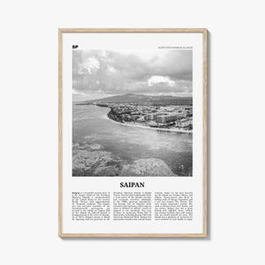 Saipan Print Black and White, Saipan Wall Art, Saipan Poster, Saipan Photo, Saipan Wall Décor, Saipán, 彩帆島, Northern Mariana Islands