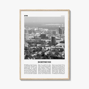 Dortmund Print Black and White, Dortmund Wall Art, Dortmund Poster, Dortmund Photo, Dortmund Wall Decor, Düörpm Germany, Deutschland, Europe