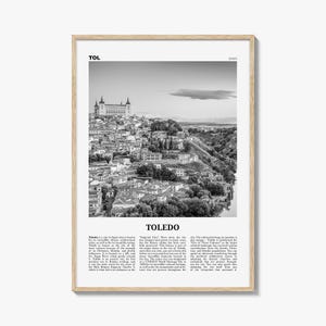 Toledo Print Black and White Spain, Toledo Wall Art, Toledo Poster, Toledo Photo, Toledo Wall Décor, Spain, España, Castile–La Mancha