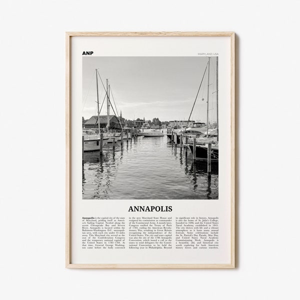 Annapolis Print Black and White No 1, Annapolis Wall Art, Annapolis Poster, Annapolis Photo, Annapolis Décor, Maryland, USA, United States