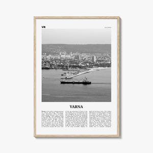 Varna Print Schwarzweiß, Varna Wandkunst, Varna Poster, Varna Foto, Varna Wanddekor, Varna Karte, Bulgarien