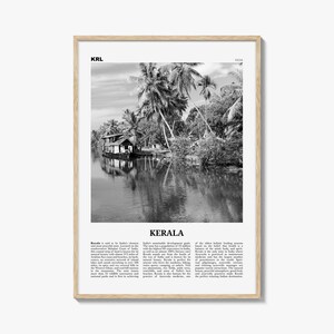 Kerala Print Schwarzweiß, Kerala Wandkunst, Kerala Poster, Kerala Foto, Kerala Wanddekor, Indien