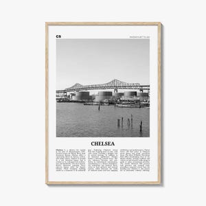 Chelsea Print Black and White Massachusetts, Chelsea Wall Art, Chelsea Poster, Chelsea Photo, Chelsea Wall Décor, Chelsea Map, US