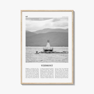 Vermont Print Black and White No 4, Vermont Wall Art, Vermont Poster, Vermont Photo, Vermont Wall Décor, Vermont Map, United States