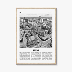 Leeds Black and White Photography Print: Yorkshire Wall Art