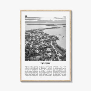Estonia Print Black and White, Estonia Wall Art, Estonia Poster, Estonia Photo, Estonia Decor, Eesti, Vabariik, Estonian, Tallinn, Europe