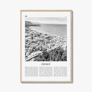 Cefalù Print Schwarzweiß, Cefalù Wandkunst, Cefalù Poster, Cefalù Foto, Cefalù Wanddekor, Italien, Sizilien, Rom, Italien