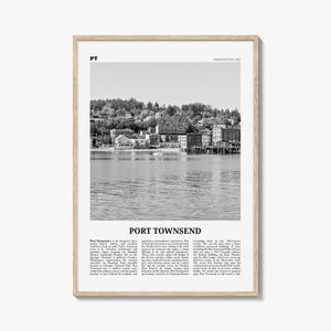 Port Townsend Print Schwarz und Weiß, Port Townsend Wandkunst, Port Townsend Poster, Port Townsend Foto, Port Townsend Décor, Washington, USA