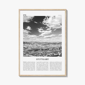 Stuttgart Print Black and White, Stuttgart Wall Art, Stuttgart Poster, Stuttgart Photo, Stuttgart Wall Décor, Germany, Deutschland