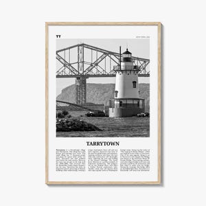 Tarrytown Print Black and White, Tarrytown Wall Art, Tarrytown Poster, Tarrytown Photo, Tarrytown Wall Décor, Tarrytown Map, New York, USA