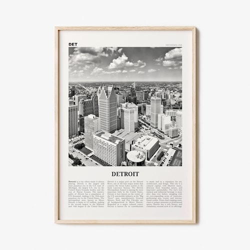 Detroit Print Detroit Michigan Poster Detroit Wall Art Etsy