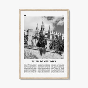 Palma de Mallorca Print: Black and White Spain Wall Art