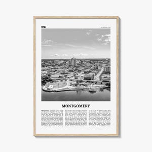 Montgomery Print Schwarz weiß, Montgomery Wandkunst, Montgomery Poster, Montgomery Foto, Montgomery Wanddekor, Alabama, USA
