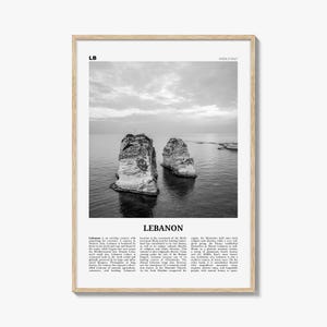 Stampa del Libano in bianco e nero n. 4, Arte murale del Libano, Poster del Libano, Foto del Libano, Lubnān, al-Lubnānīyah, Libanese, Beirut, Medio Oriente