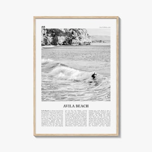 Avila Beach Print Black and White No 2, Avila Beach Wall Art, Avila Beach Poster, Avila Beach Photo, California, USA United States, America