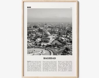 Baghdad Print Black and White, Baghdad Wall Art, Baghdad Poster, Baghdad Photo, Baghdad Wall Décor, Iraq